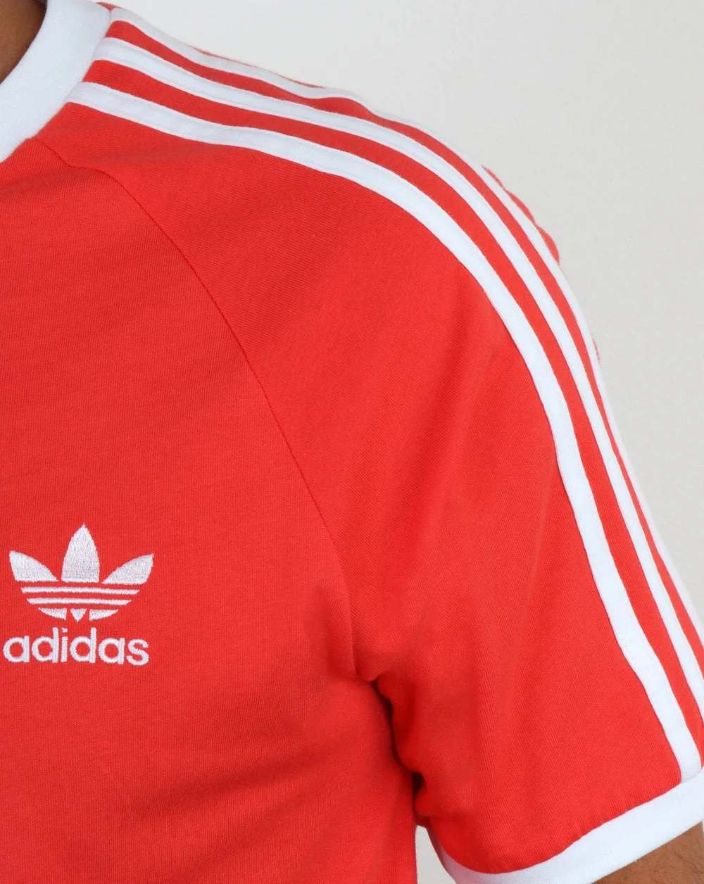 Adidas Originals Retro 3 Stripes T-Shirt B. Red - Image 3