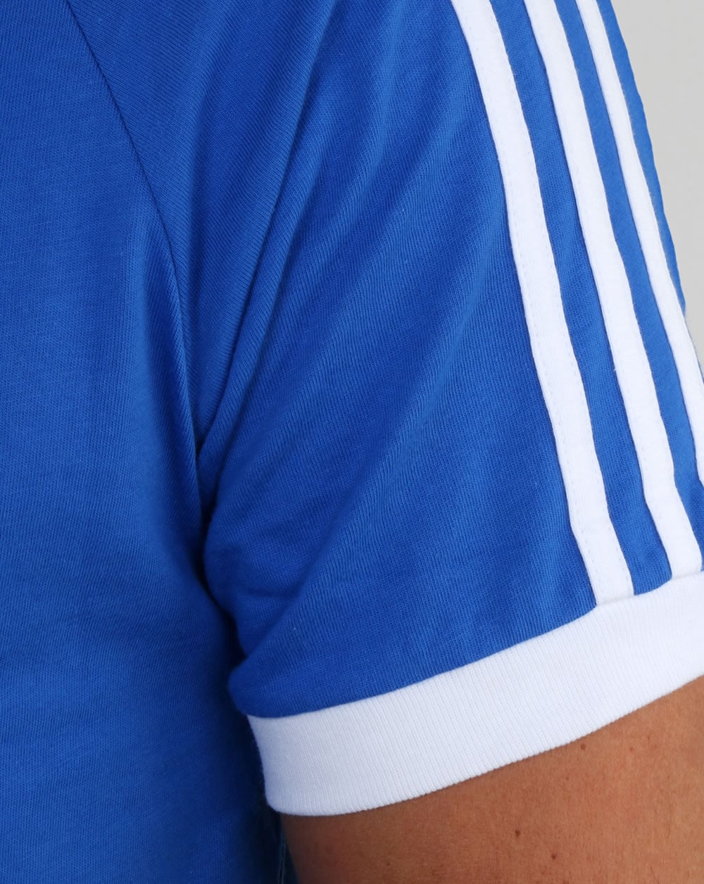 Adidas Originals Retro 3 Stripes T Shirt Blue white - Image 3