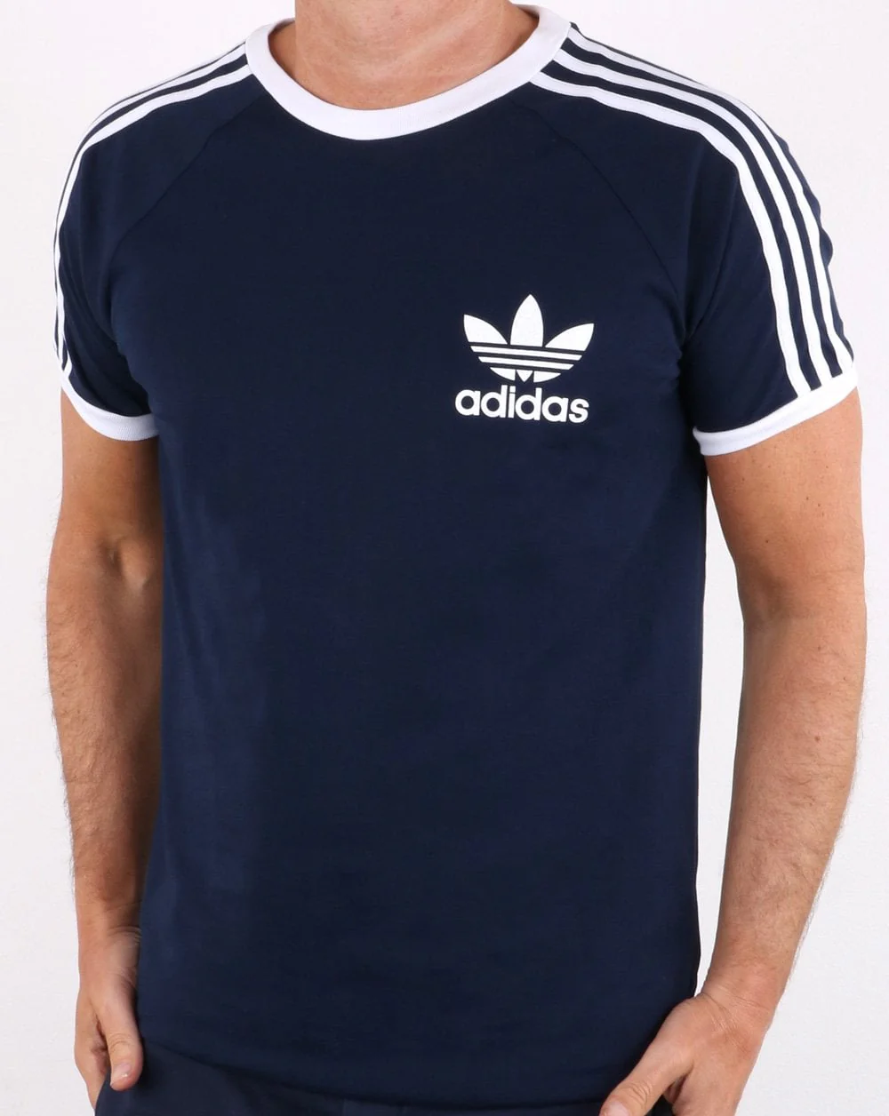 Adidas Originals Retro 3 Stripes T-shirt Navy