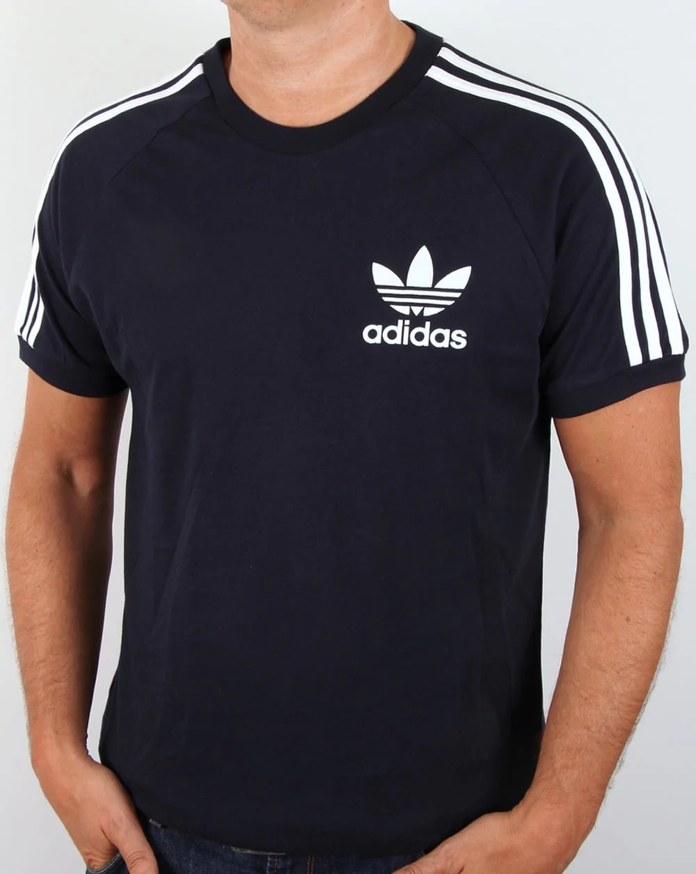 Adidas Originals Retro 3 Stripes T-shirt Navy