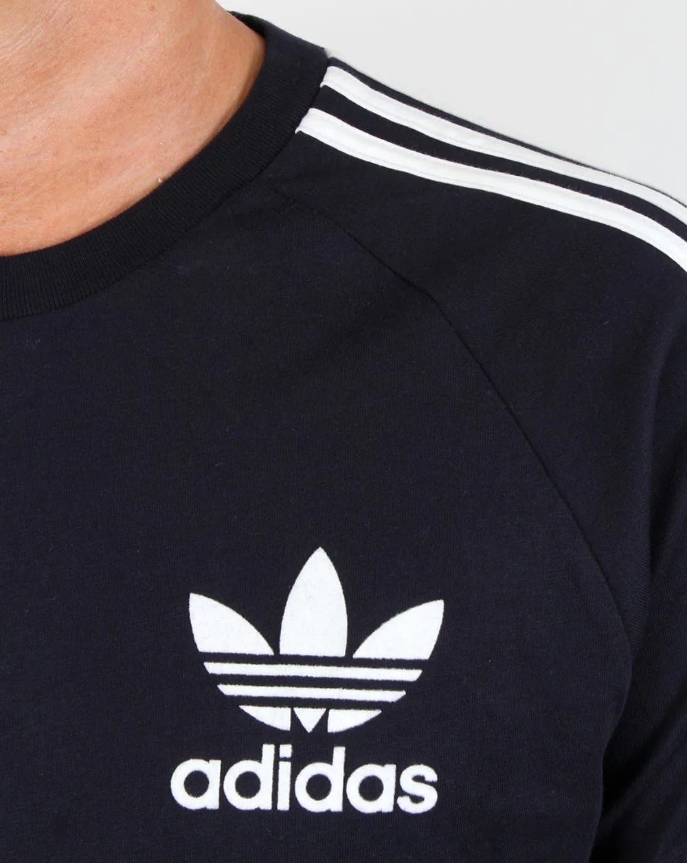 Adidas Originals Retro 3 Stripes T-shirt Navy - Image 2