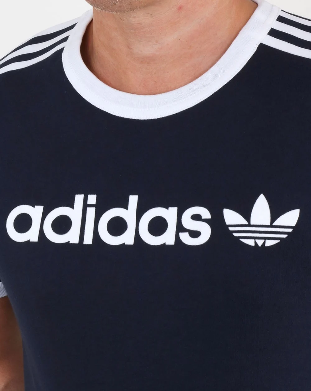 Adidas Originals Ringer Linear T Shirt Navy - Image 2