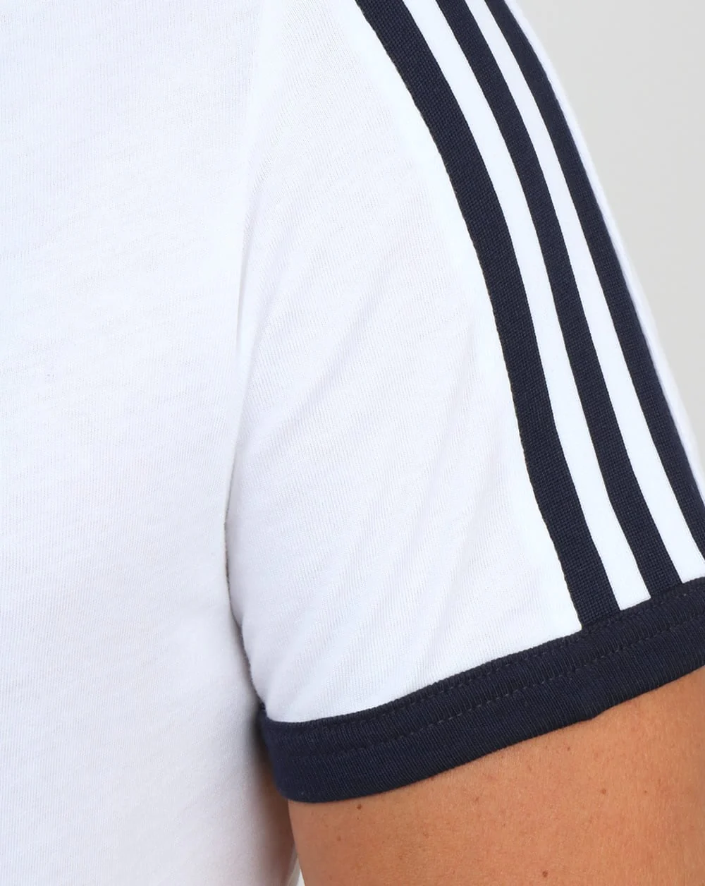 Adidas Originals Ringer Linear T Shirt White/Navy - Image 3