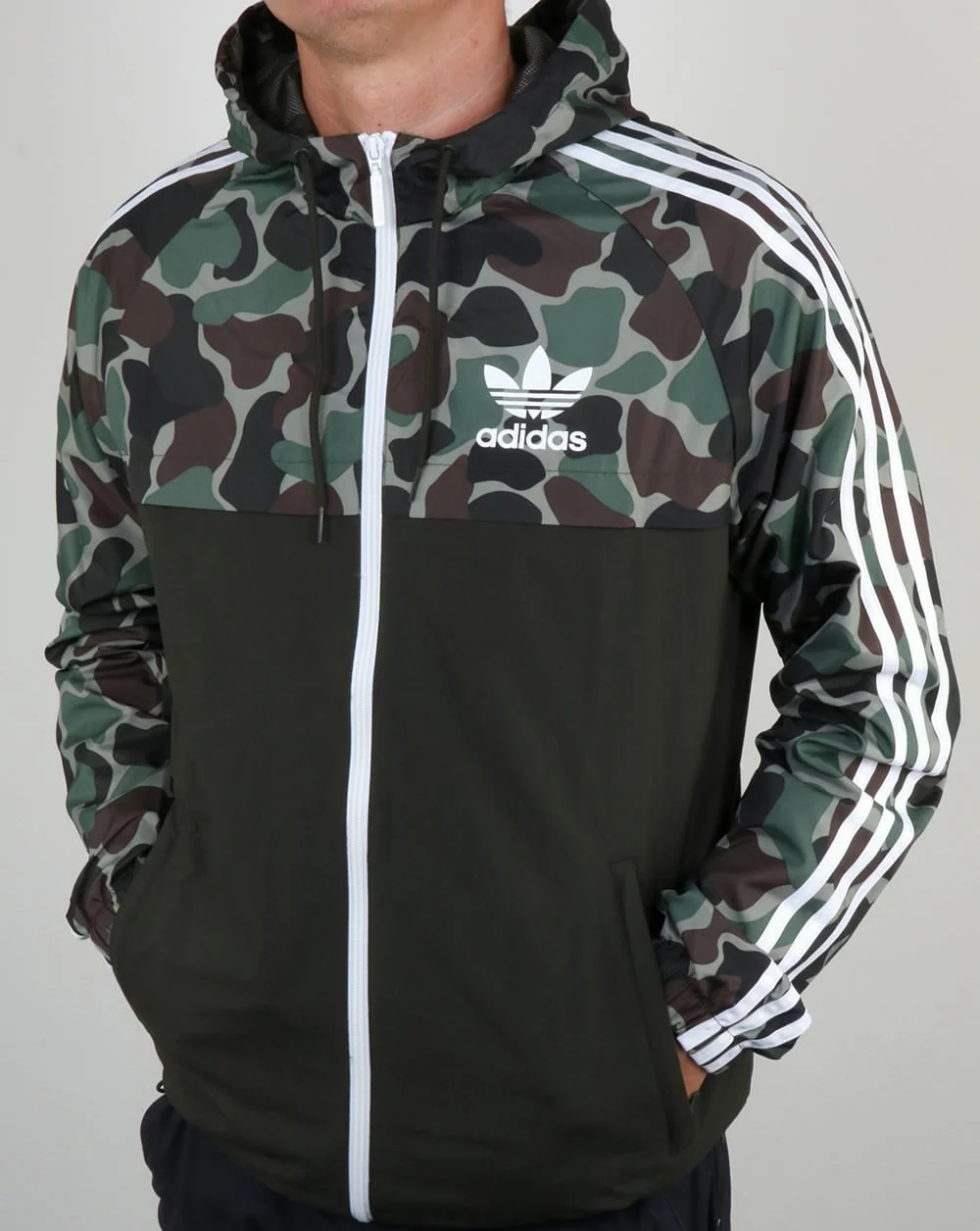 Adidas Originals split khaki Camo Windbreaker - Image 4