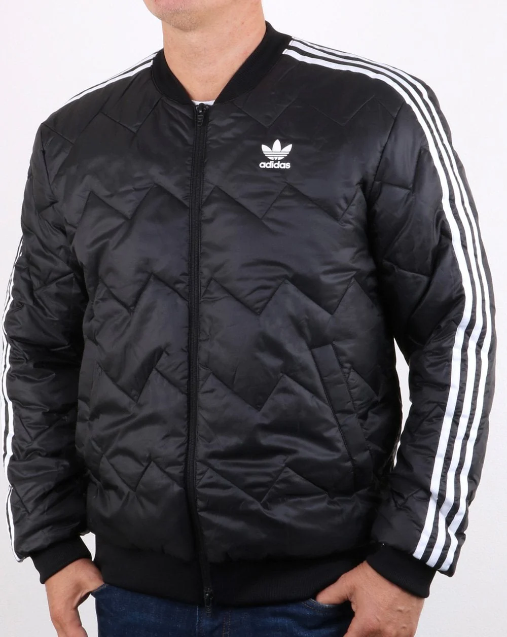 Adidas Originals SST Quilted Jacket Black - Image 2