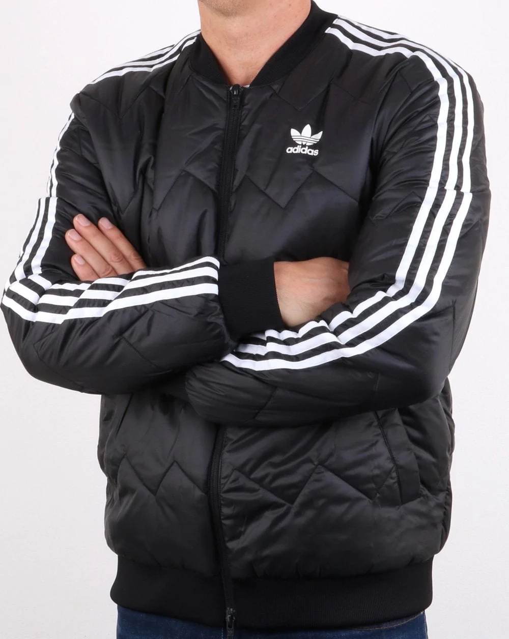 Adidas Originals SST Quilted Jacket Black - Image 3
