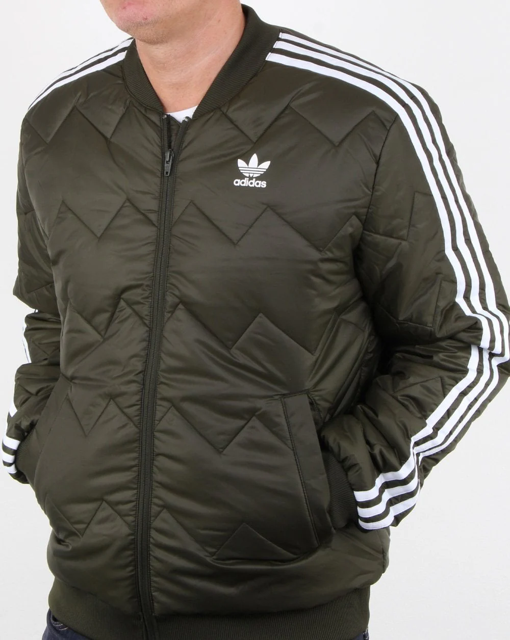 Adidas Originals SST Quilted Jacket Night Cargo - Image 2