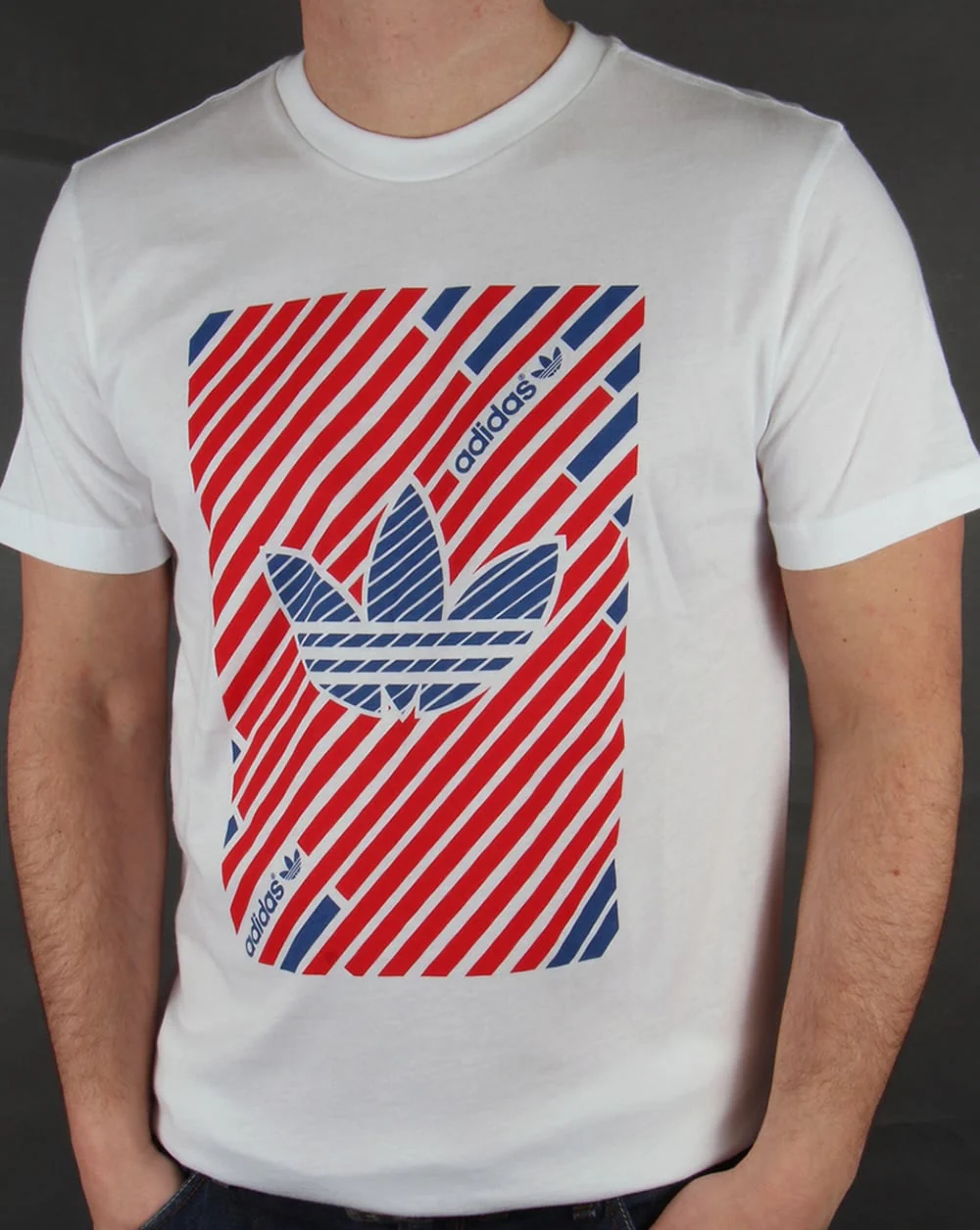 Adidas Originals Stripes Trefoil T-shirt White