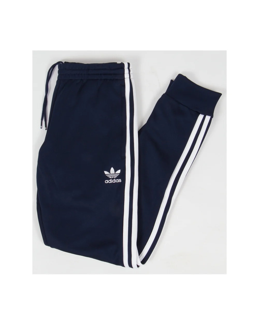 Adidas Originals Superstar Cuffed Track Bottoms Navy Blue - Image 2
