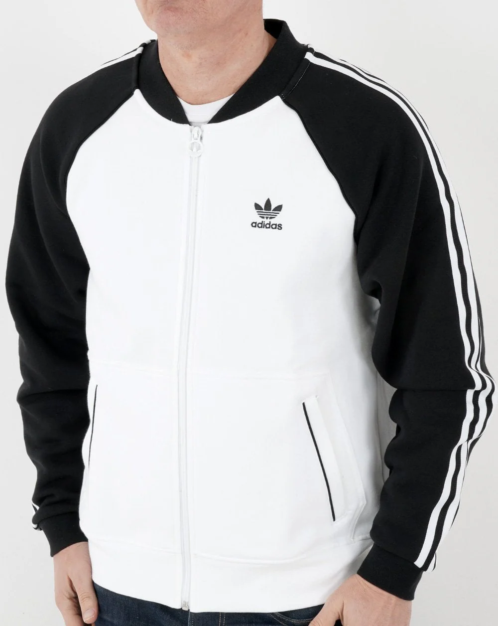 Adidas Originals Superstar Fleece Track Top White/Black - Image 2