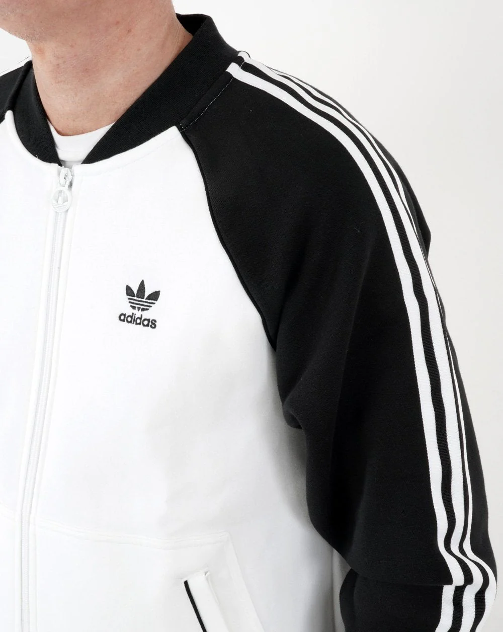Adidas Originals Superstar Fleece Track Top White/Black - Image 3
