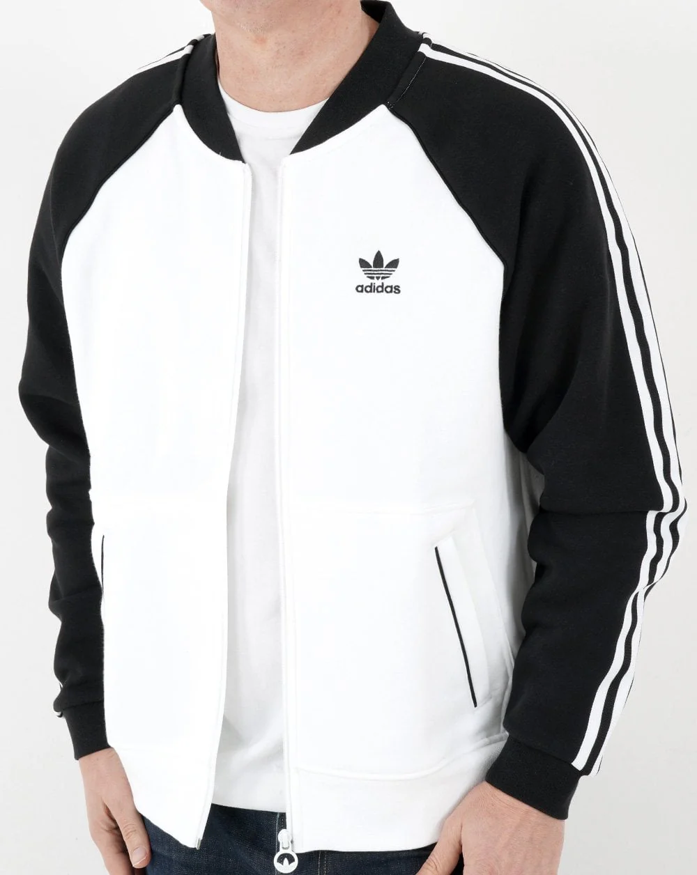 Adidas Originals Superstar Fleece Track Top White/Black - Image 4