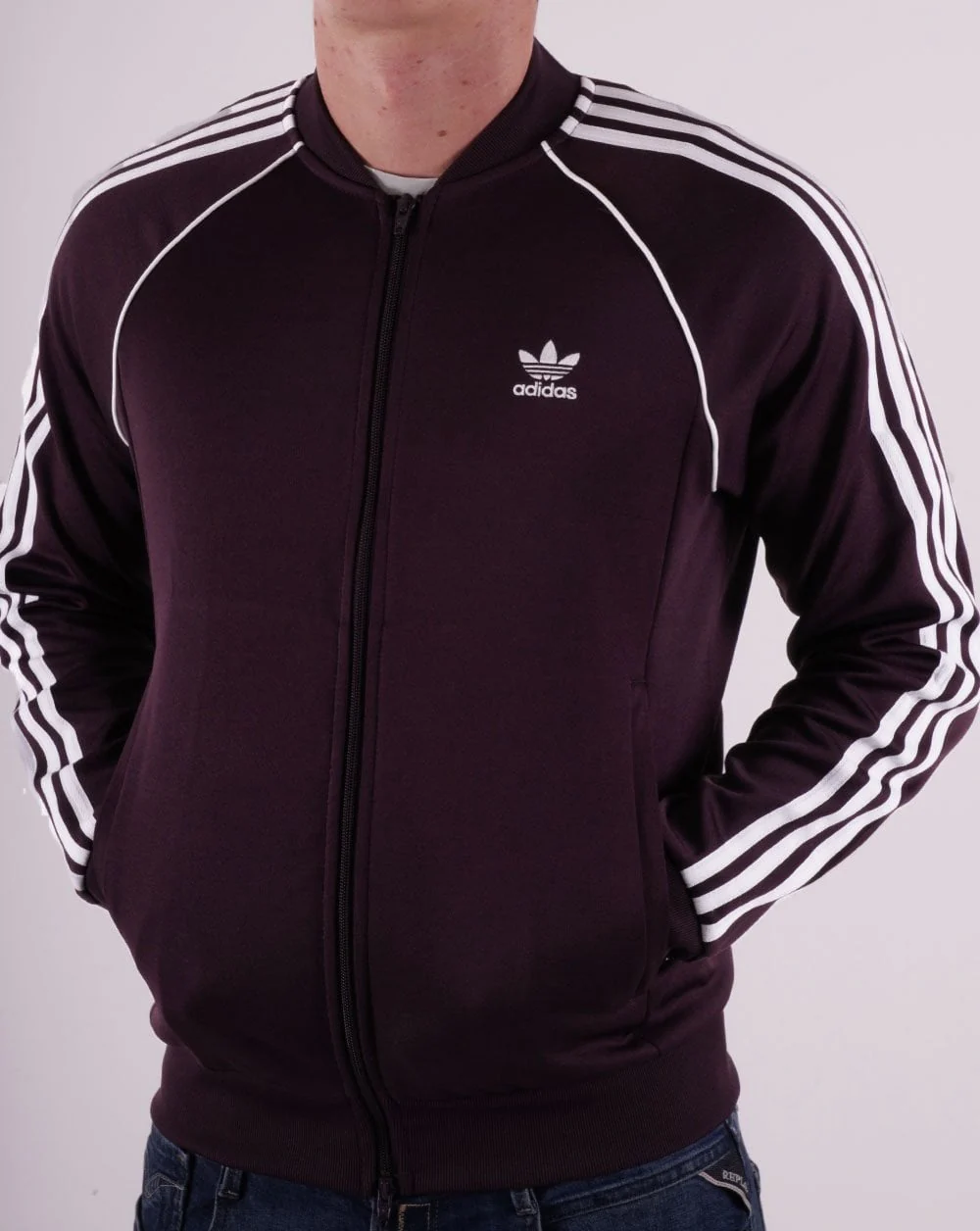 Adidas Originals Superstar Track Top Shadow Maroon - Image 3