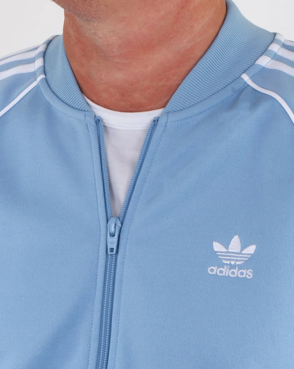 Adidas Originals Superstar Track Top Sky Blue - Image 3