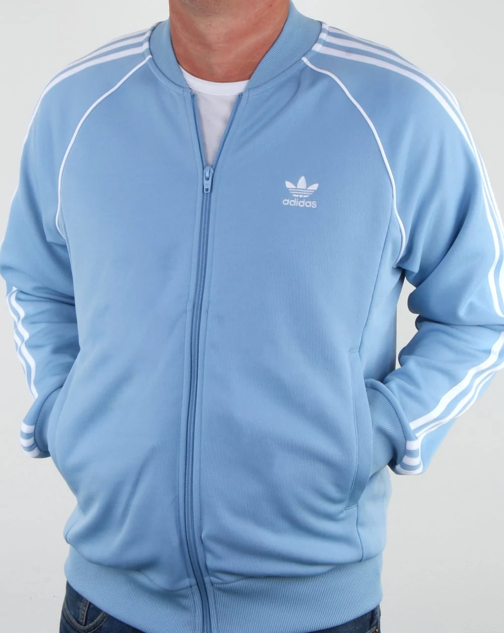 Adidas Originals Superstar Track Top Sky Blue - Image 4