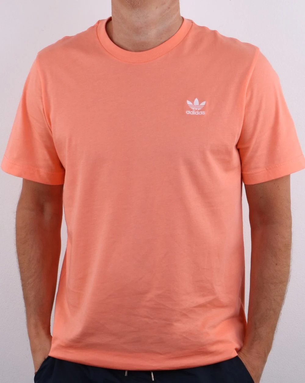 Adidas Originals T Shirt Chalk Coral - Image 2