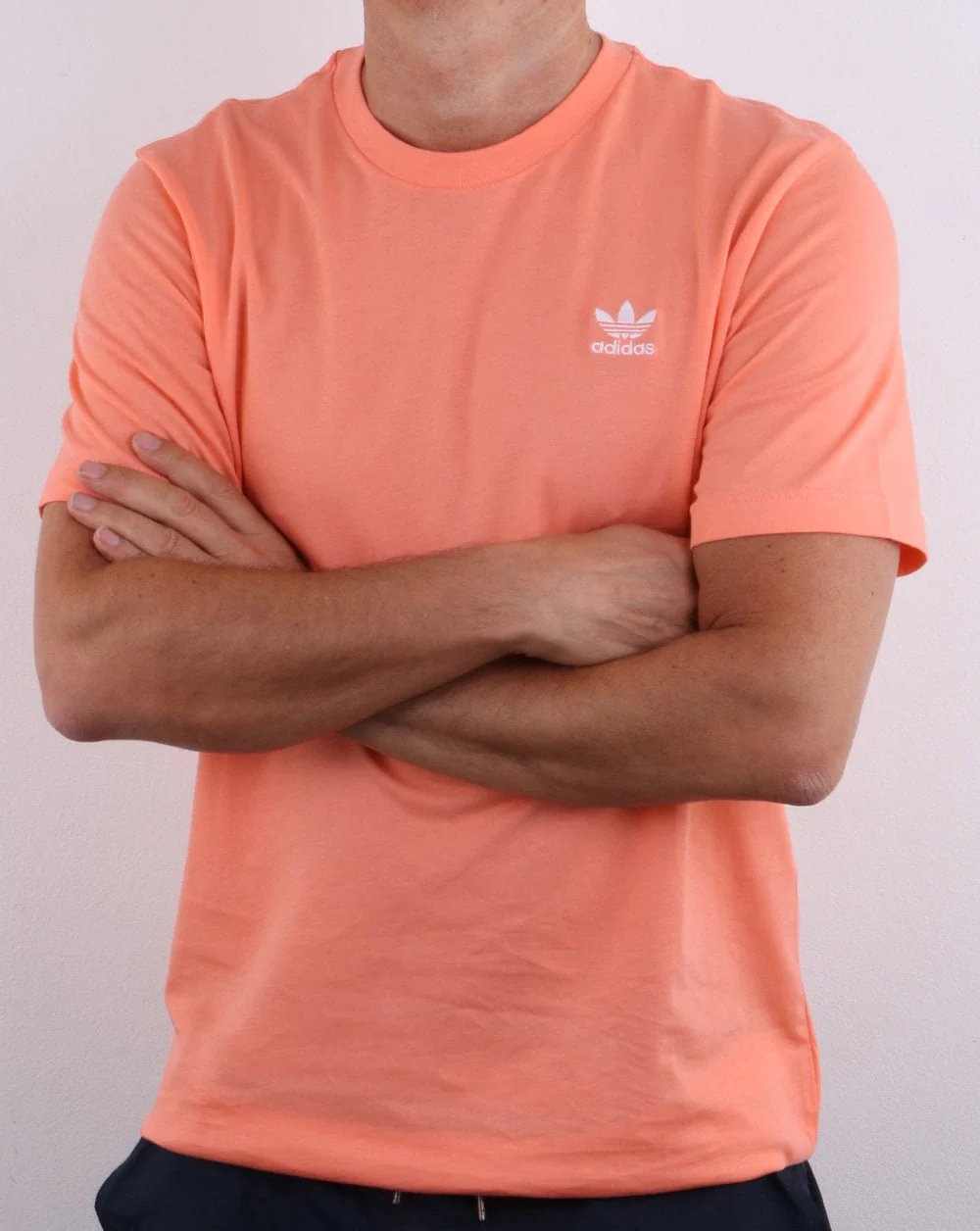 Adidas Originals T Shirt Chalk Coral - Image 3