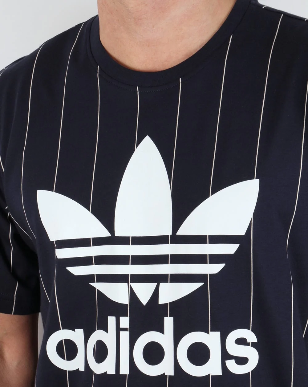 Adidas Originals TKO Pinstripe T Shirt Navy - Image 2