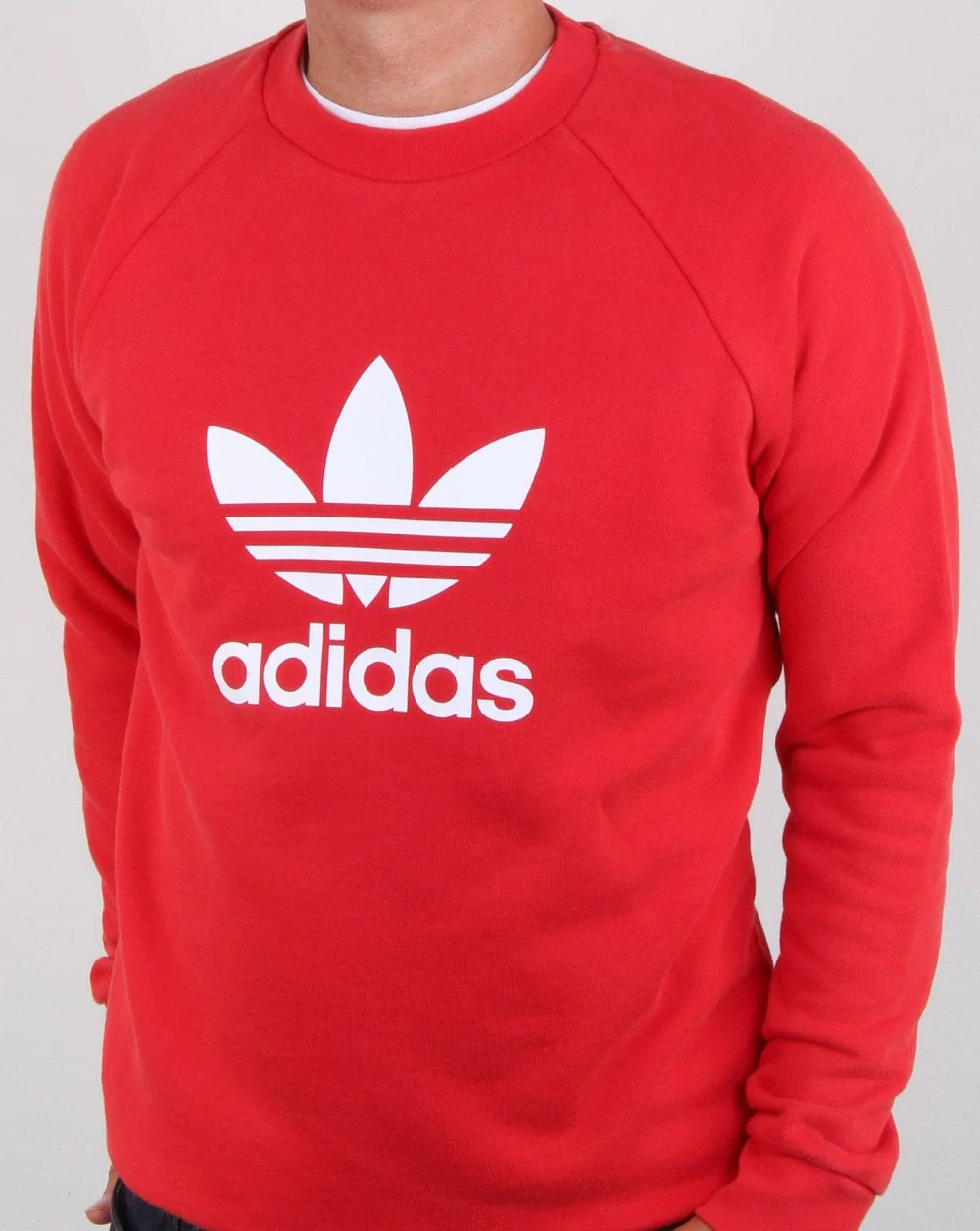 Adidas Originals Trefoil Crew Sweat Collegiate Red - Image 3