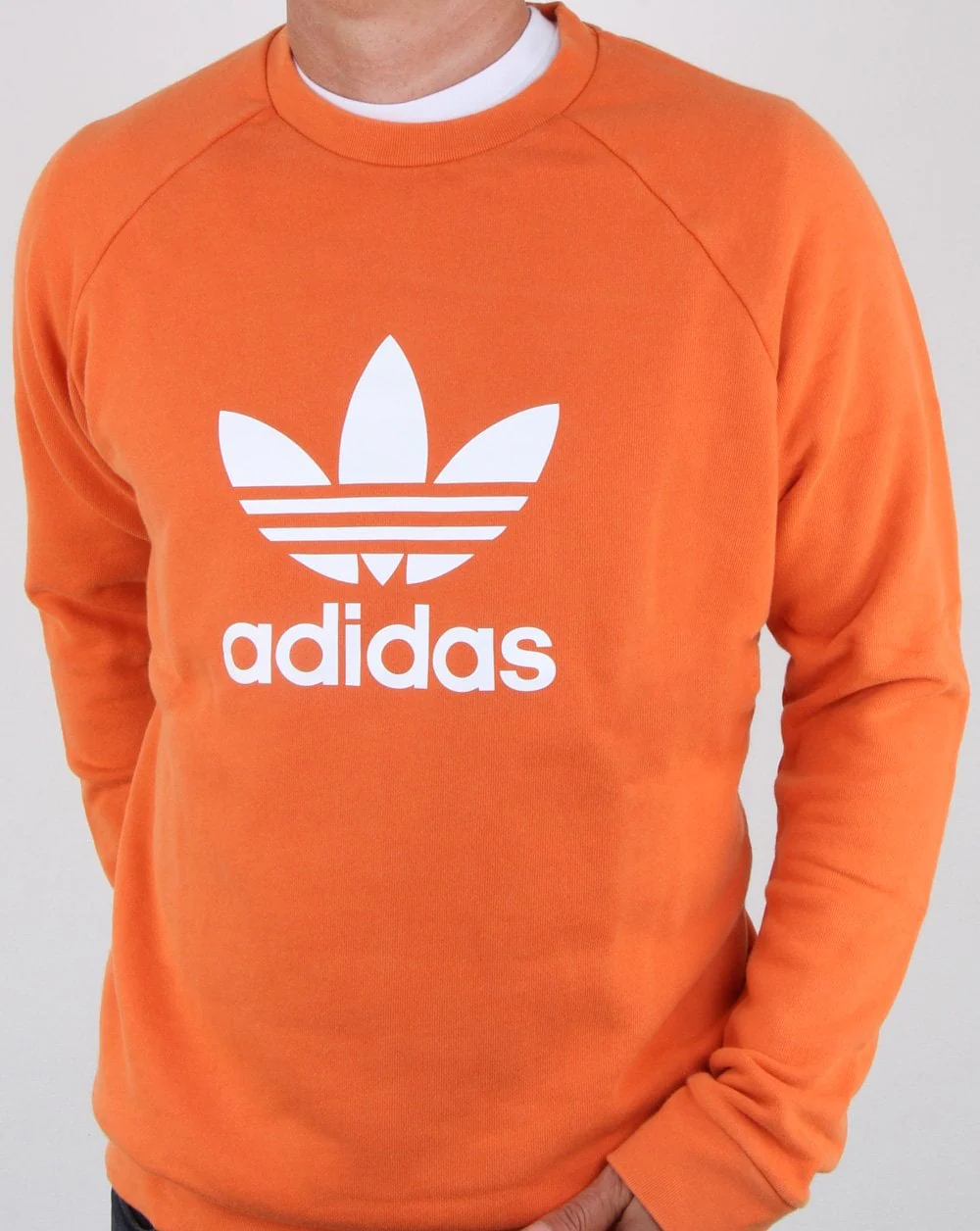 Adidas Originals Trefoil Crew Sweat Craft Orange - Image 3