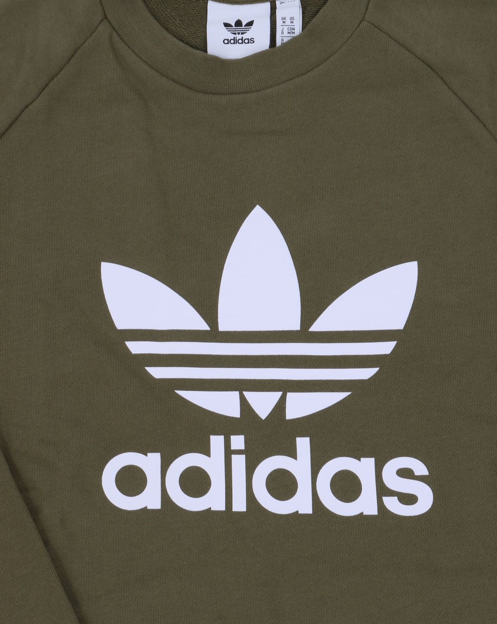 Adidas Originals Trefoil Crew Sweat Khaki - Image 2