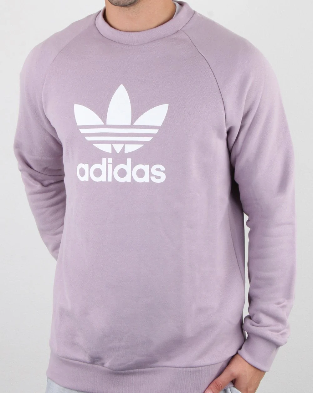 Adidas Originals Trefoil Crew Sweat Lilac - Image 2