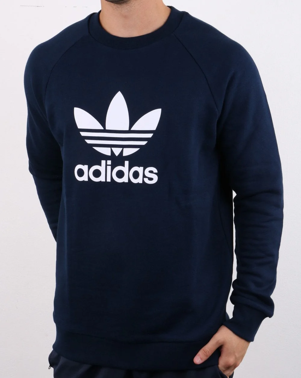 Adidas Originals Trefoil Crew Sweat Navy - Image 2