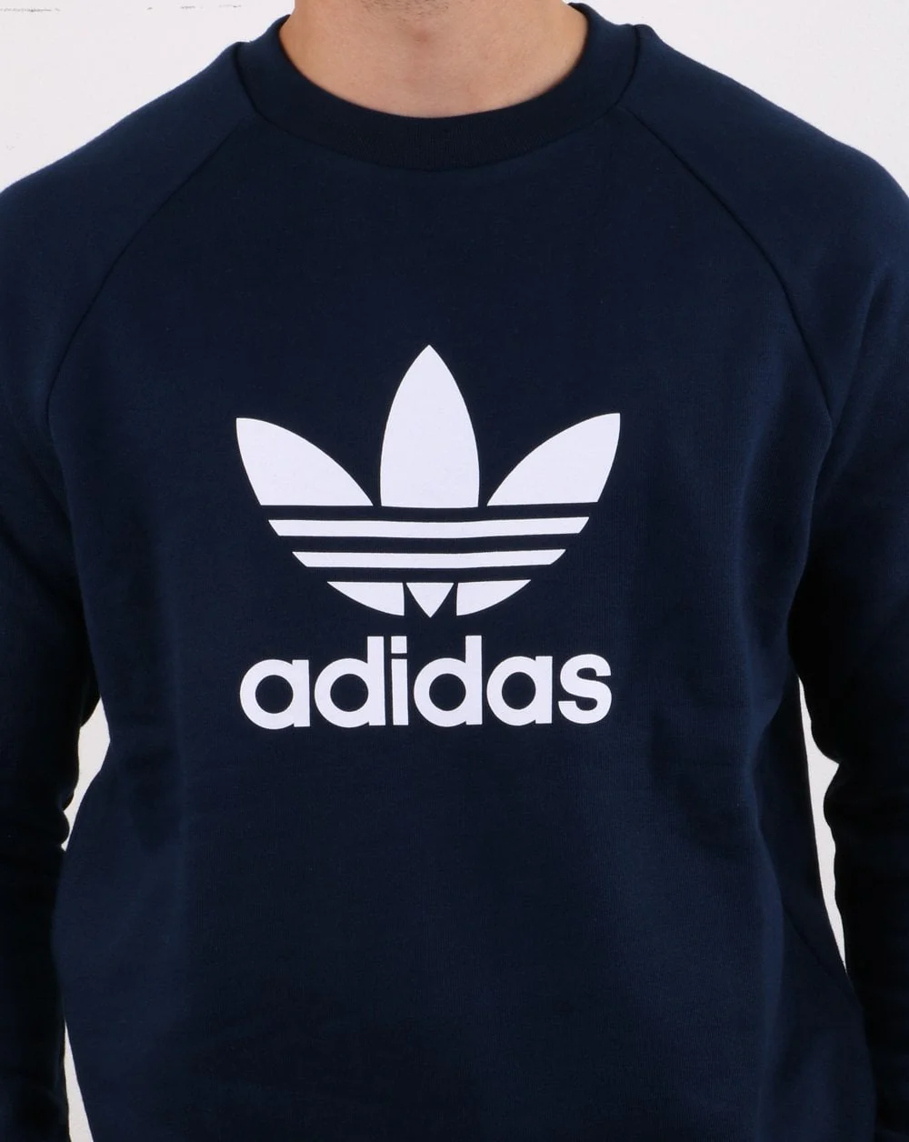 Adidas Originals Trefoil Crew Sweat Navy - Image 3