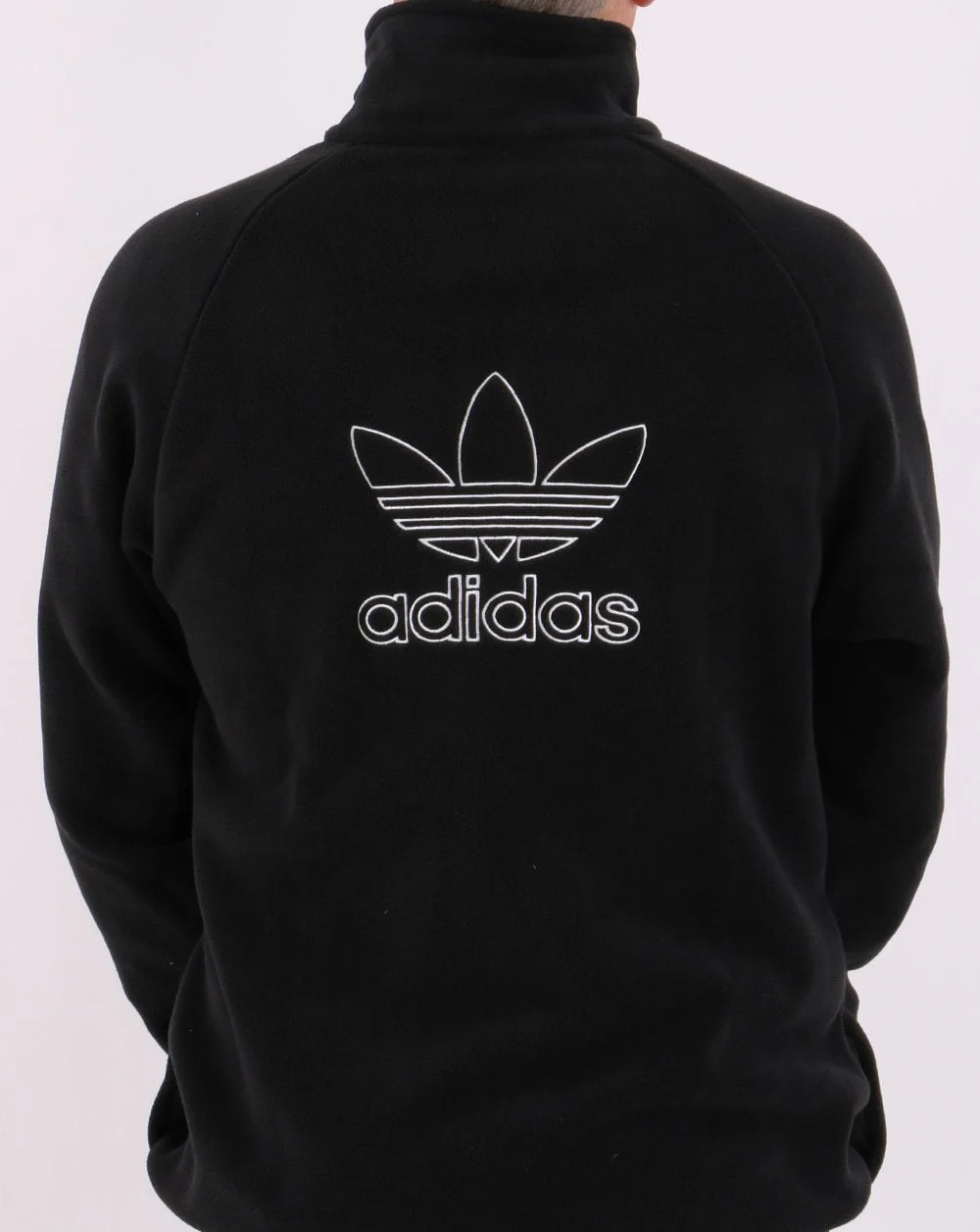 Adidas Originals Trefoil Half Zip Fleece Black - Image 3