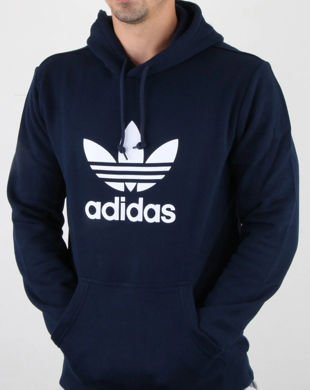Adidas Originals Trefoil Hoodie Navy - Image 3