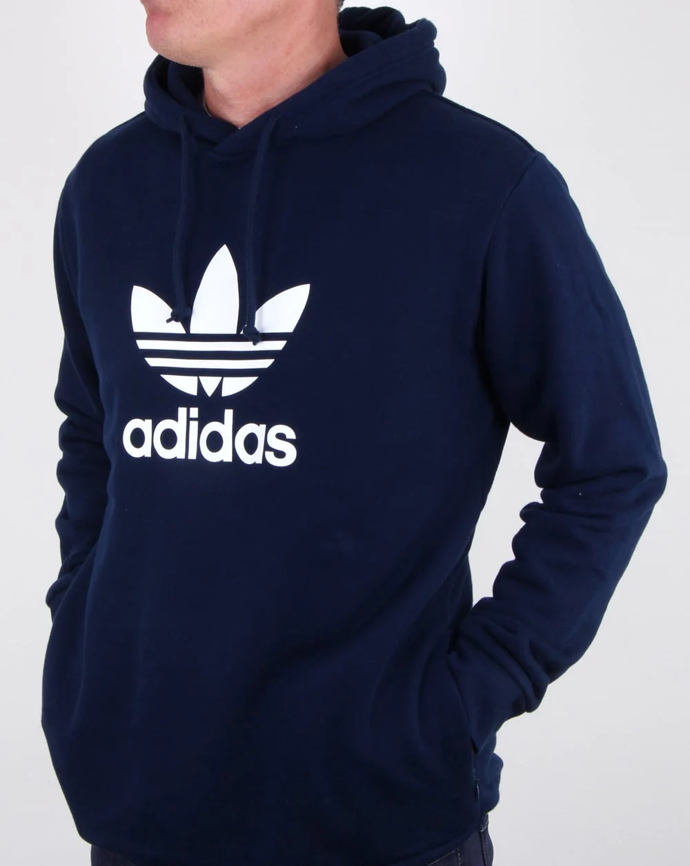 Adidas Originals Trefoil Hoody Navy - Image 4