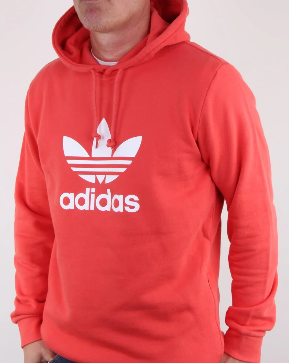 Adidas Originals Trefoil Hoody Trace Scarlet - Image 3