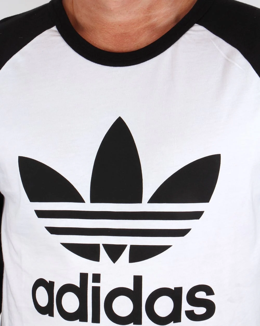 Adidas Originals Trefoil Long Sleeve Raglan T-shirt White/black - Image 2
