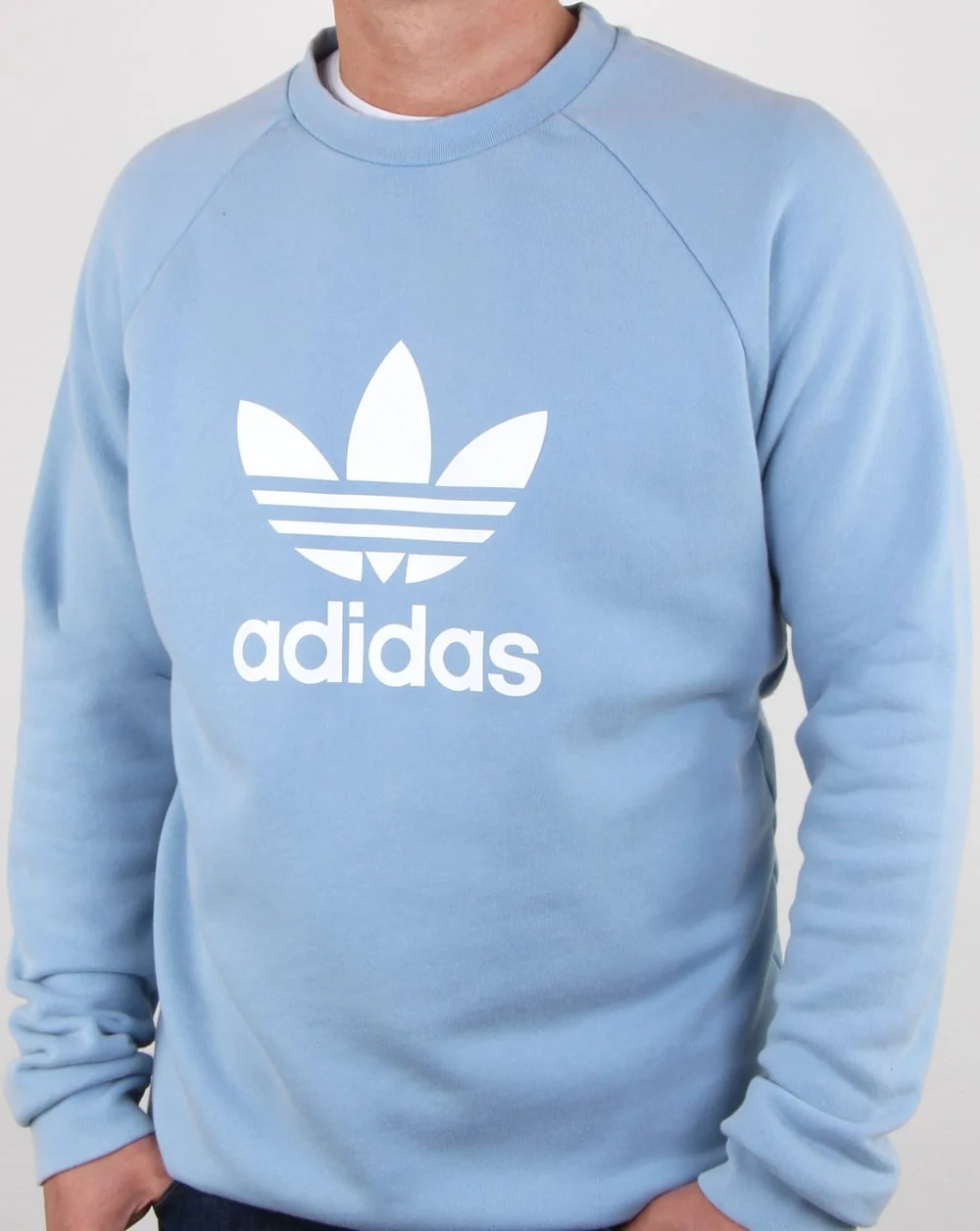 Adidas Originals Trefoil Sweatshirt Sky - Image 3