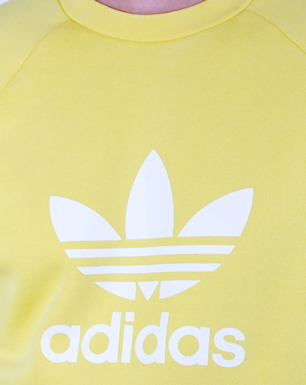 Adidas Originals Trefoil Sweatshirt Soft Lemon - Image 2