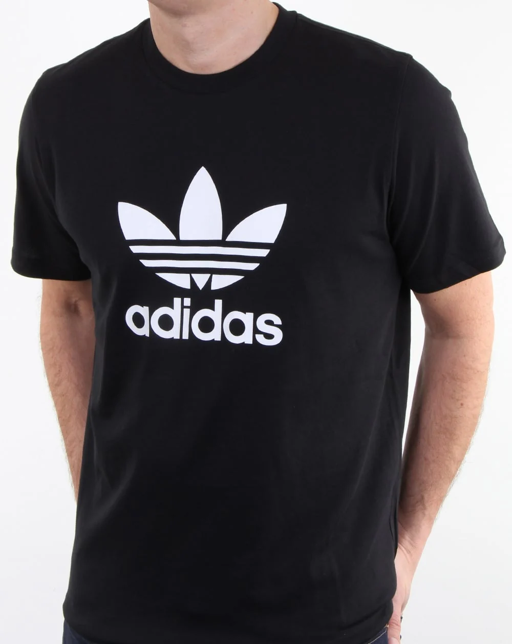Adidas Originals Trefoil T Shirt Black - Image 3