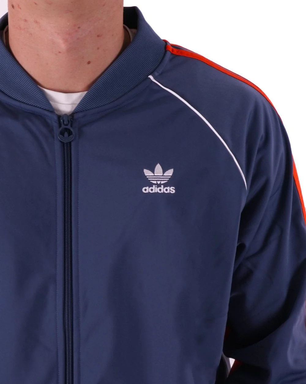 Adidas Originals Tricot Superstar Track Top Steel/Orange/White - Image 3