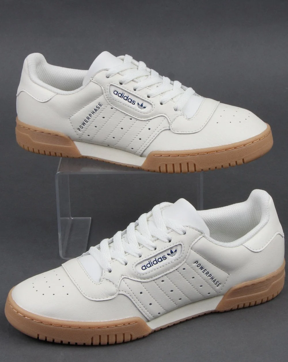 Adidas Powerphase Trainers Off White/Dark Blue