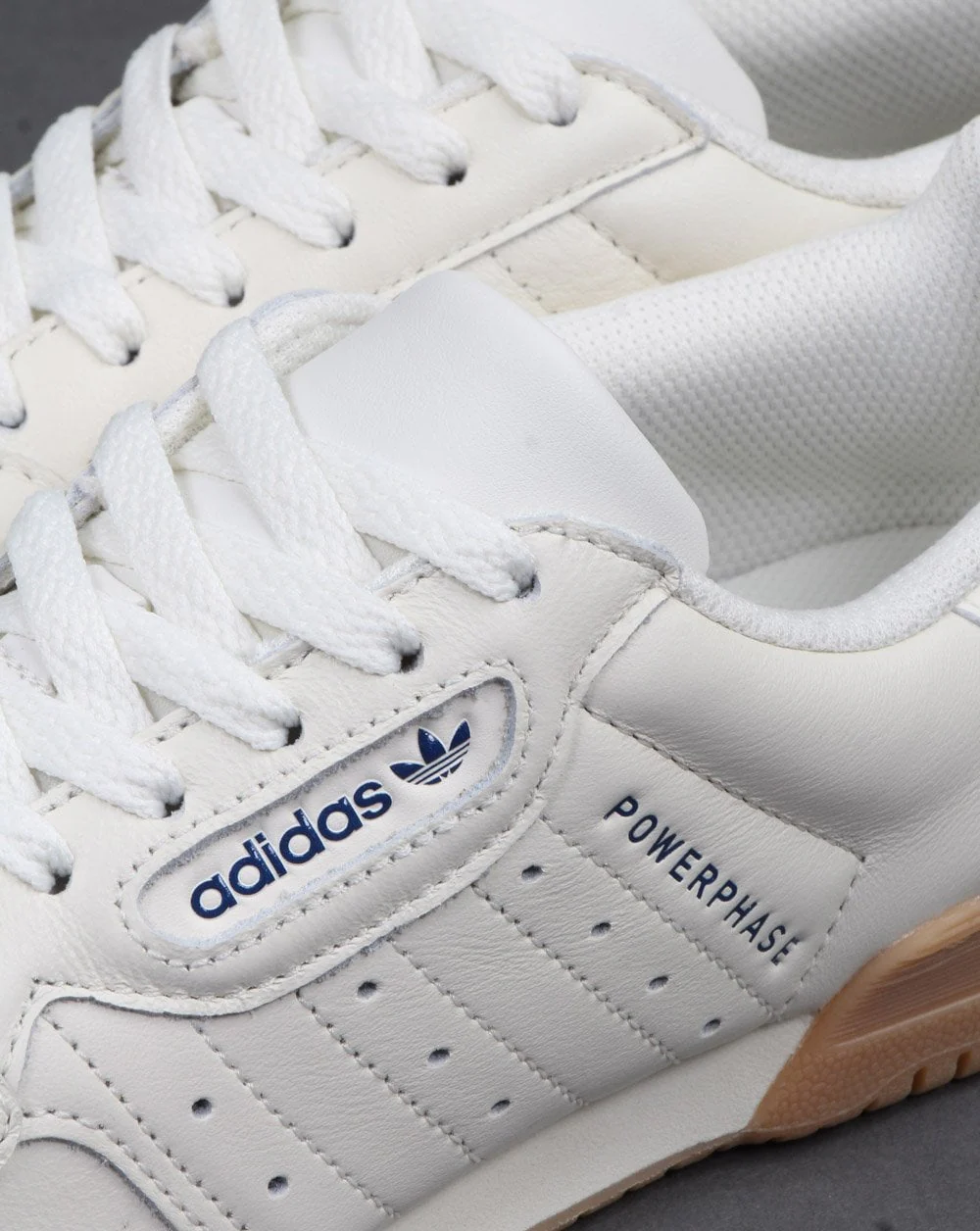 Adidas Powerphase Trainers Off White/Dark Blue - Image 4
