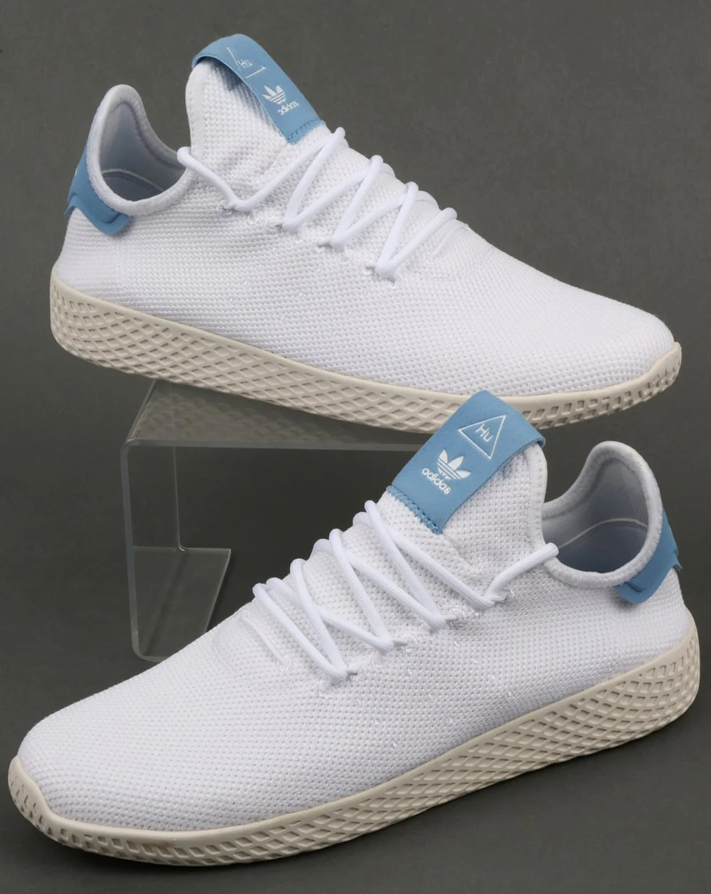 Adidas PW Tennis HU Trainers White/Sky Blue - Image 4