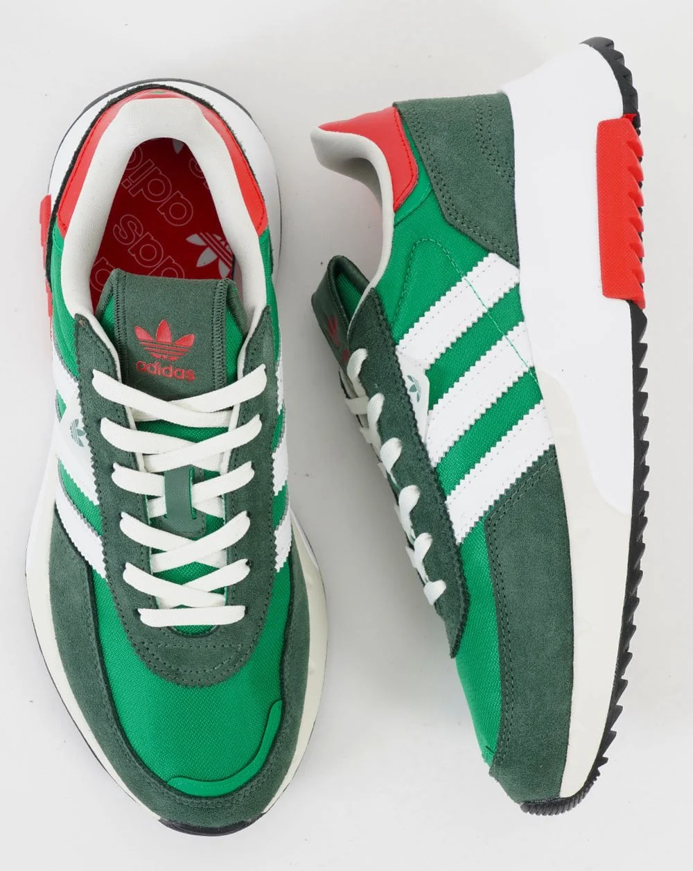 Adidas Retropy F2 Trainers Green/White/Red - Image 3