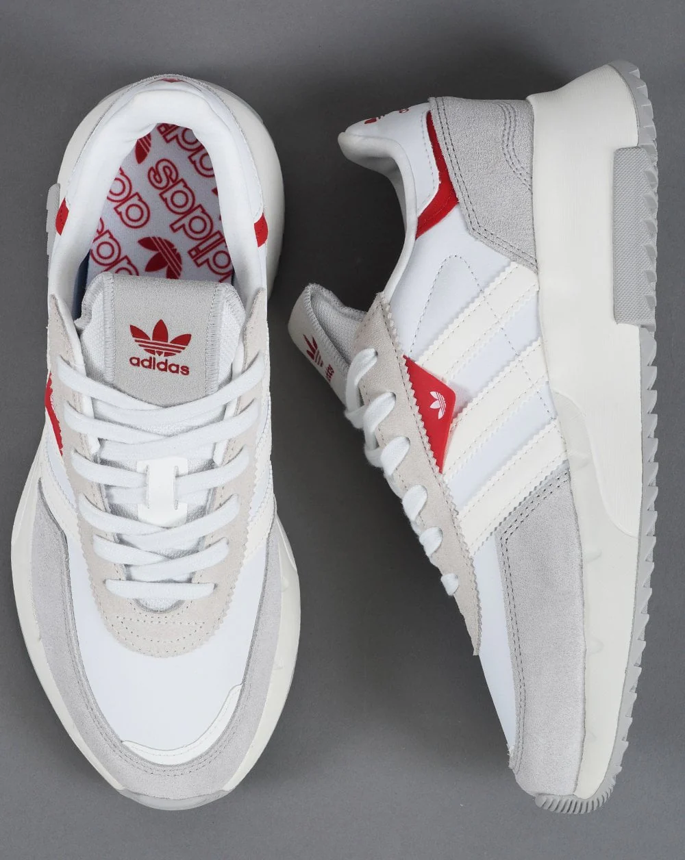 Adidas Retropy F2 Trainers White/Red - Image 3