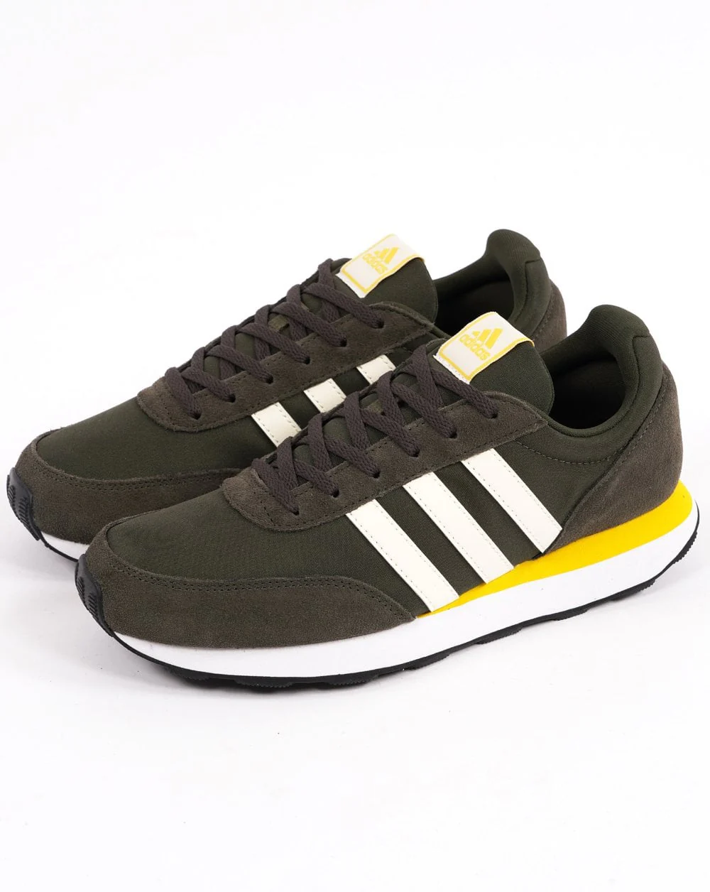 Adidas Run 60s Trainers Shadow Olive / Off White - Image 2