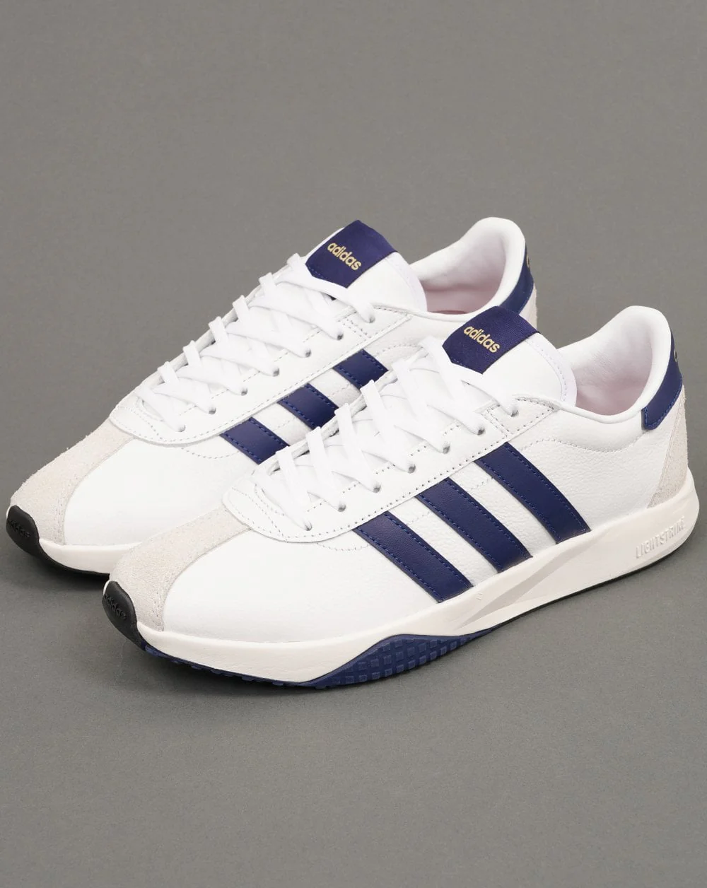 Adidas Run 76/26 Trainers White/Dark Blue - Image 2