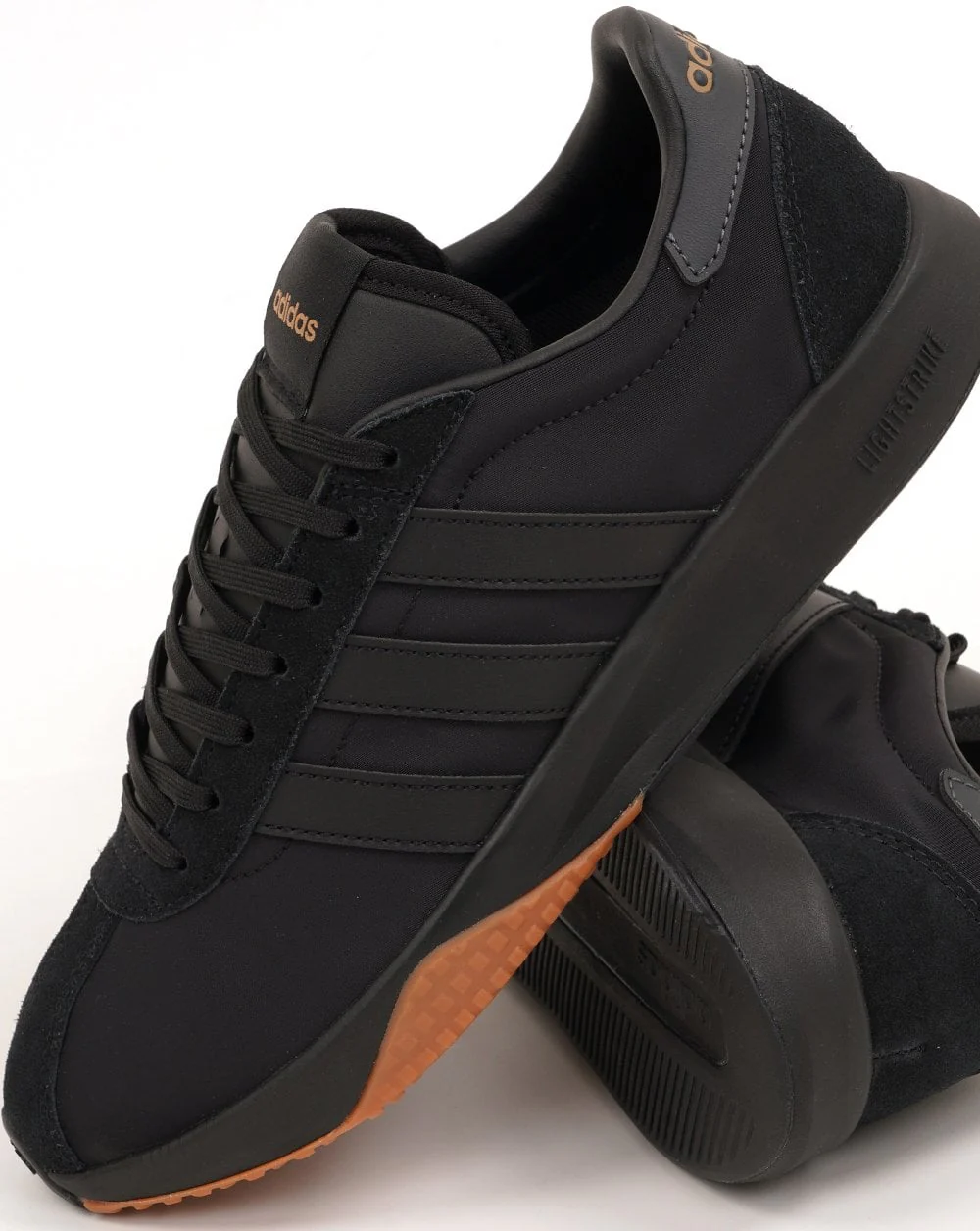 Adidas Run 76 Trainers Black Gum