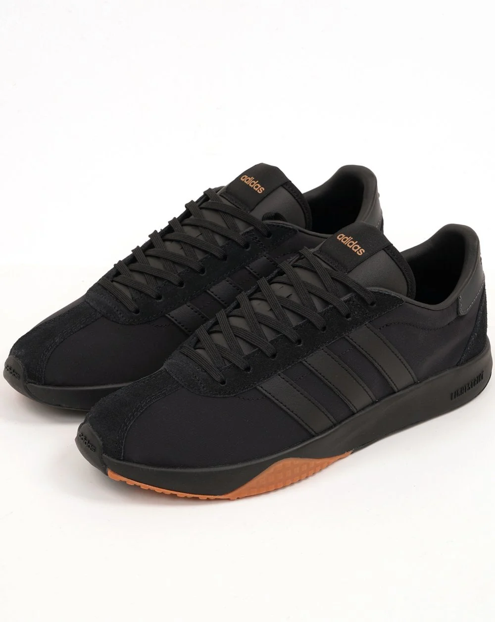 Adidas Run 76 Trainers Black Gum - Image 2
