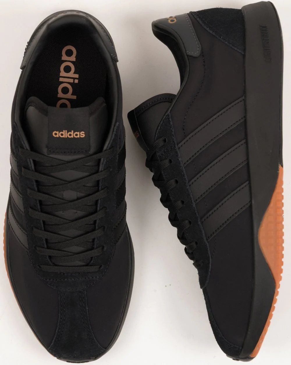 Adidas Run 76 Trainers Black Gum - Image 4