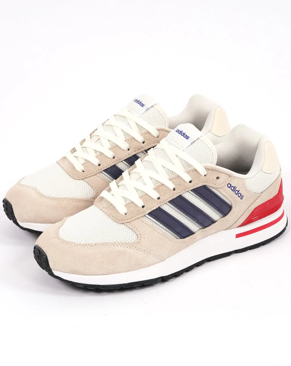 Adidas Run 80s Trainers Wonder White/Navy/Red - Image 2