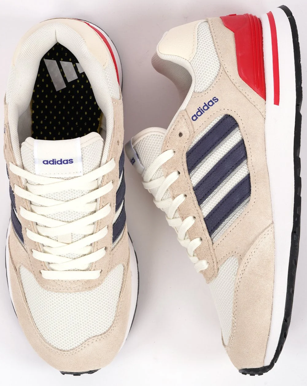 Adidas Run 80s Trainers Wonder White/Navy/Red - Image 4