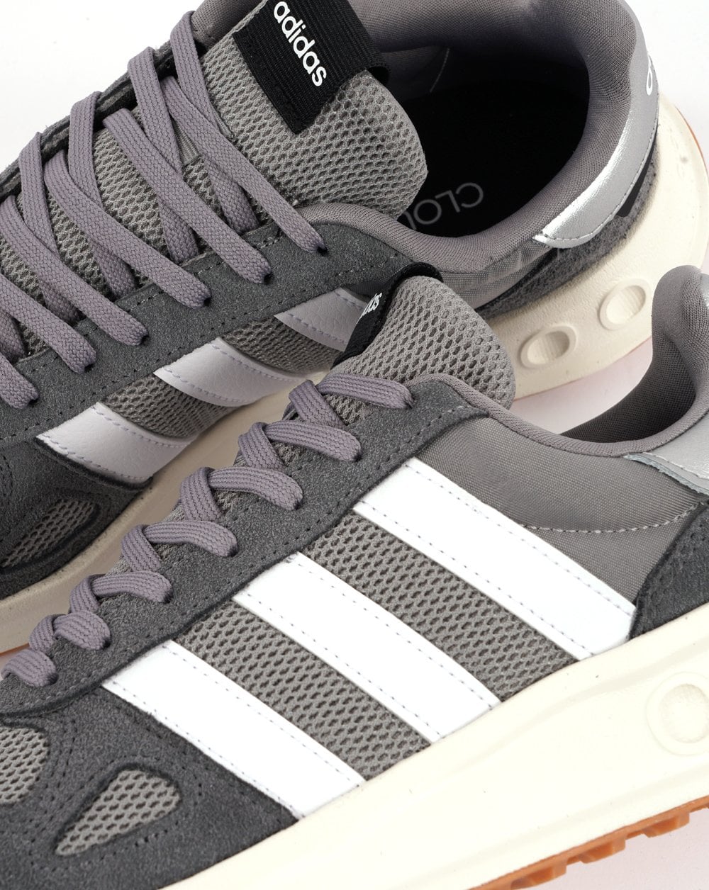 Adidas Run 84 Trainers Grey/White - Image 3